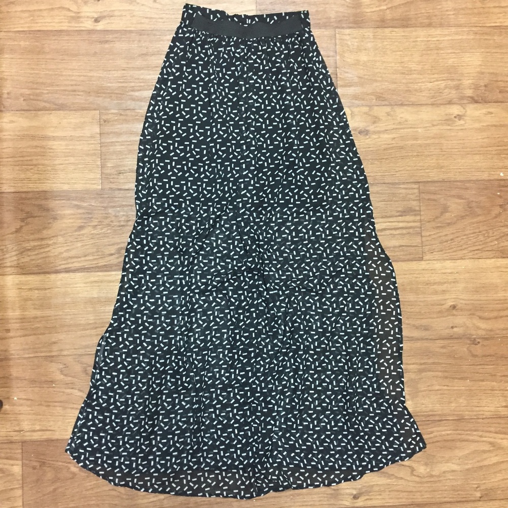 Material Girl Black/White Maxi Skirt XS - Picture 3 of 4